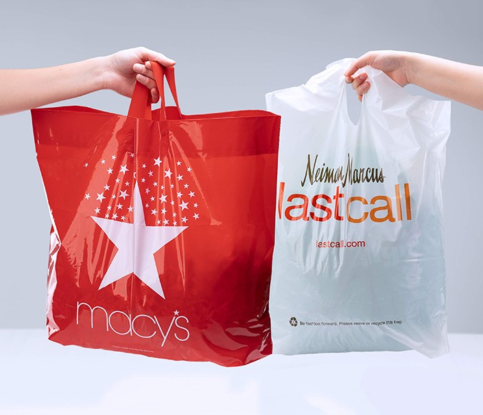 Retail Front End Wave Top Merchandise Bags